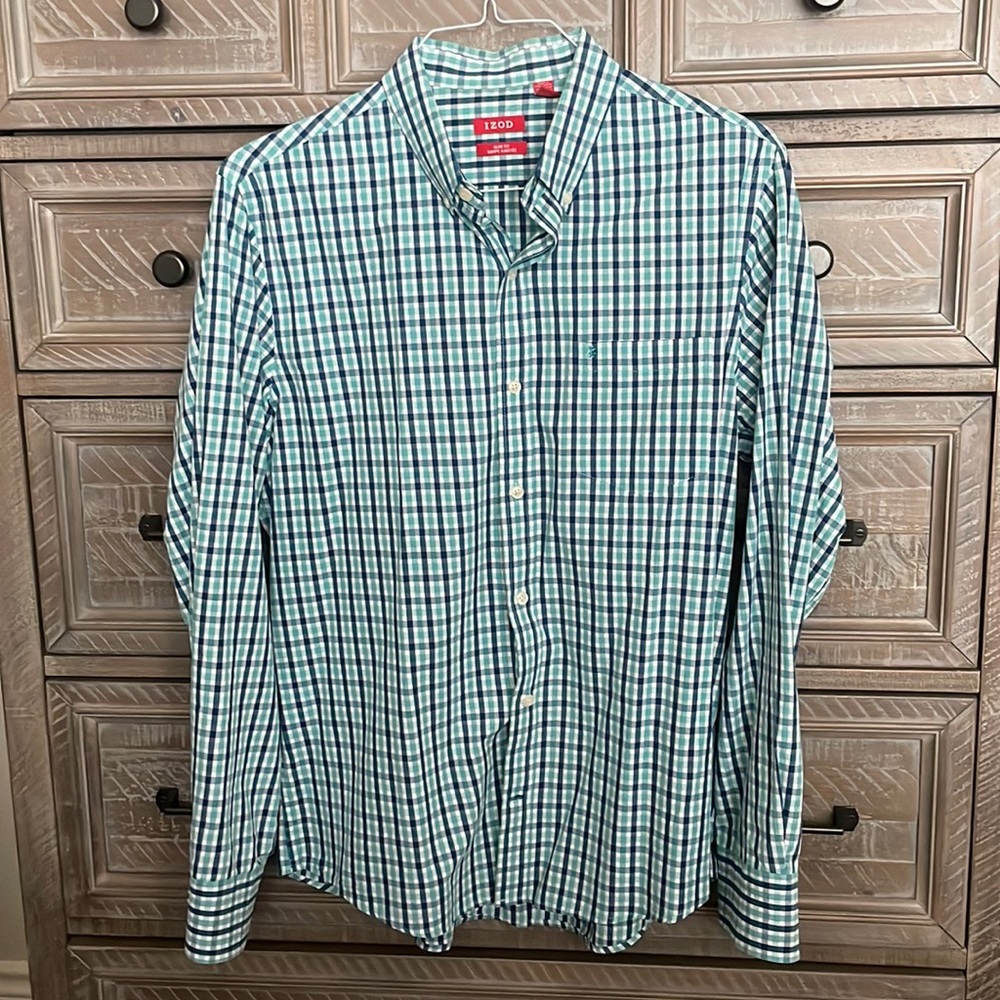 Men’s Long Sleeve Plaid Dress Shirt